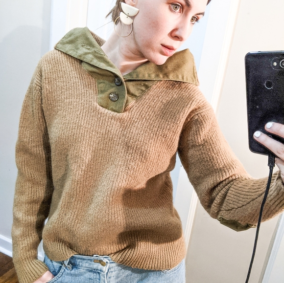 Cozy n Cool Vintage Sweater Elbow Patch Pullover - Picture 8 of 11